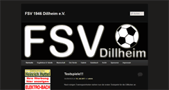 Desktop Screenshot of fsvdillheim.de